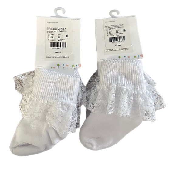 Starting Out Lace Socks 12-24 Months 6 Pairs (2 Sets of 3) - Picture 2 of 3